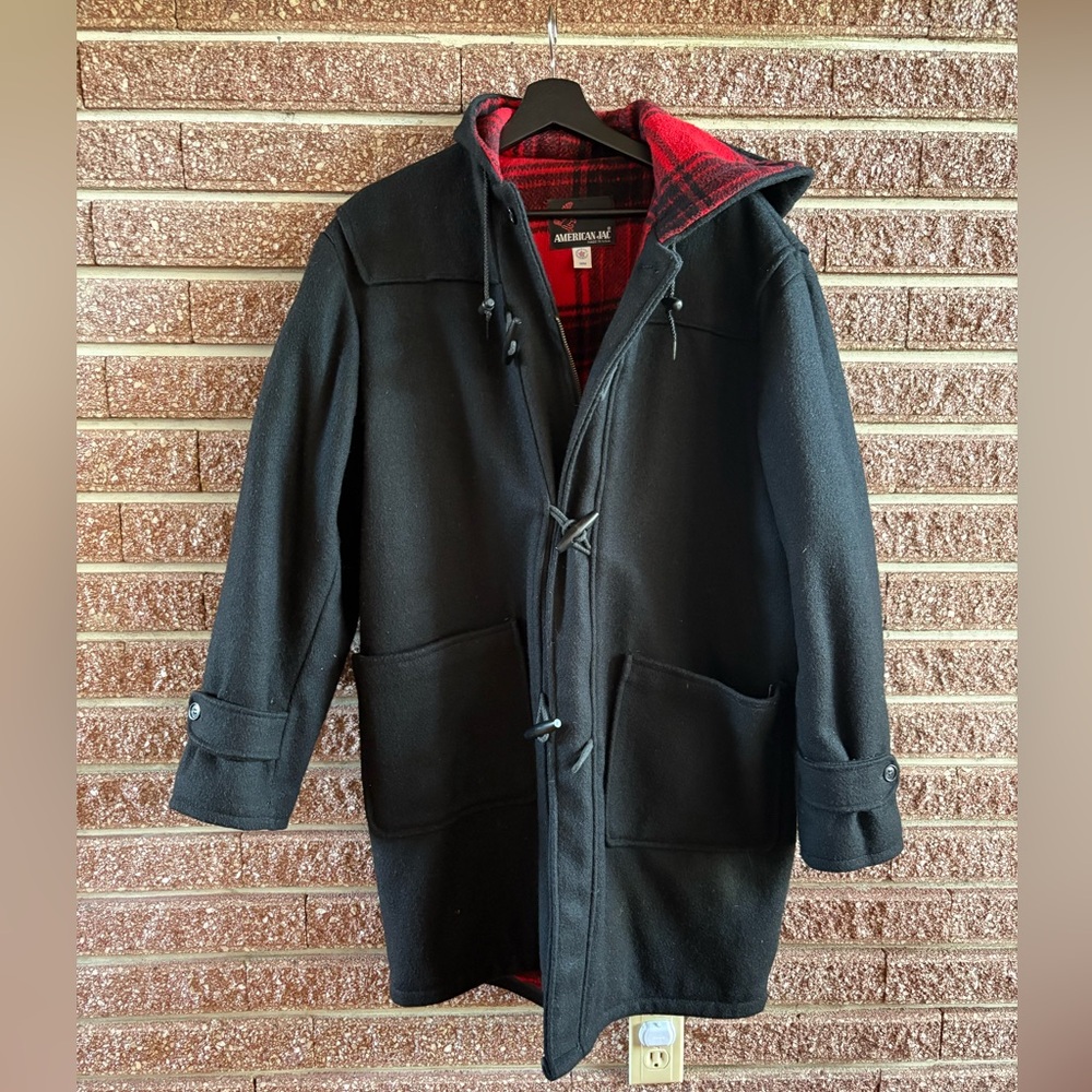 Incredible true vintage American Jac double faced wool duffle toggle coat